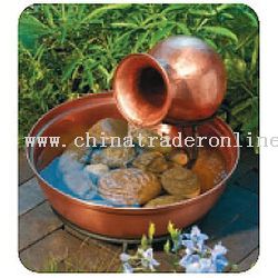 Cairo Brushed Copper Solar Fountain